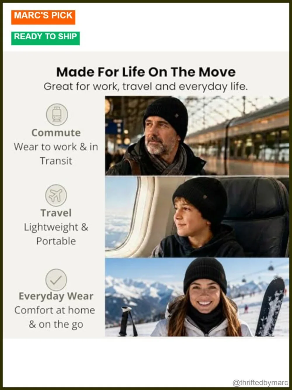 Organic Cotton EMF Beanie with EcoShield Silver Tech - Breathable Full Ear